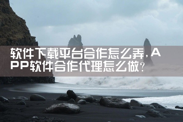 软件下载平台合作怎么弄