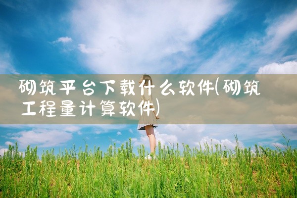 砌筑平台下载什么软件