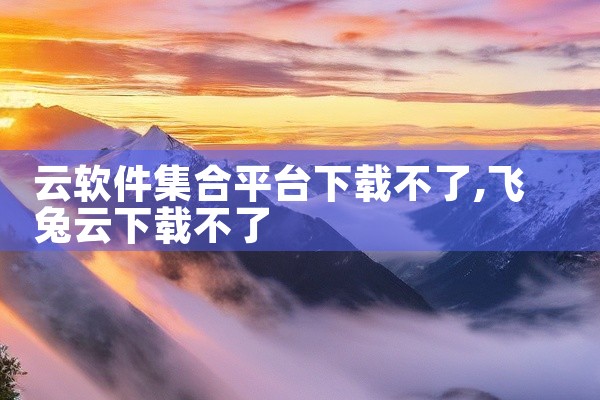 云软件集合平台下载不了