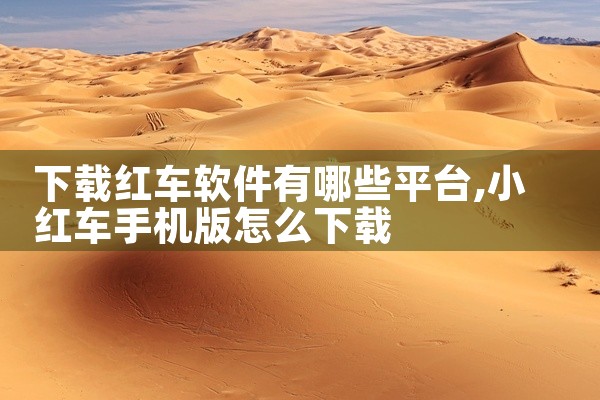 下载红车软件有哪些平台